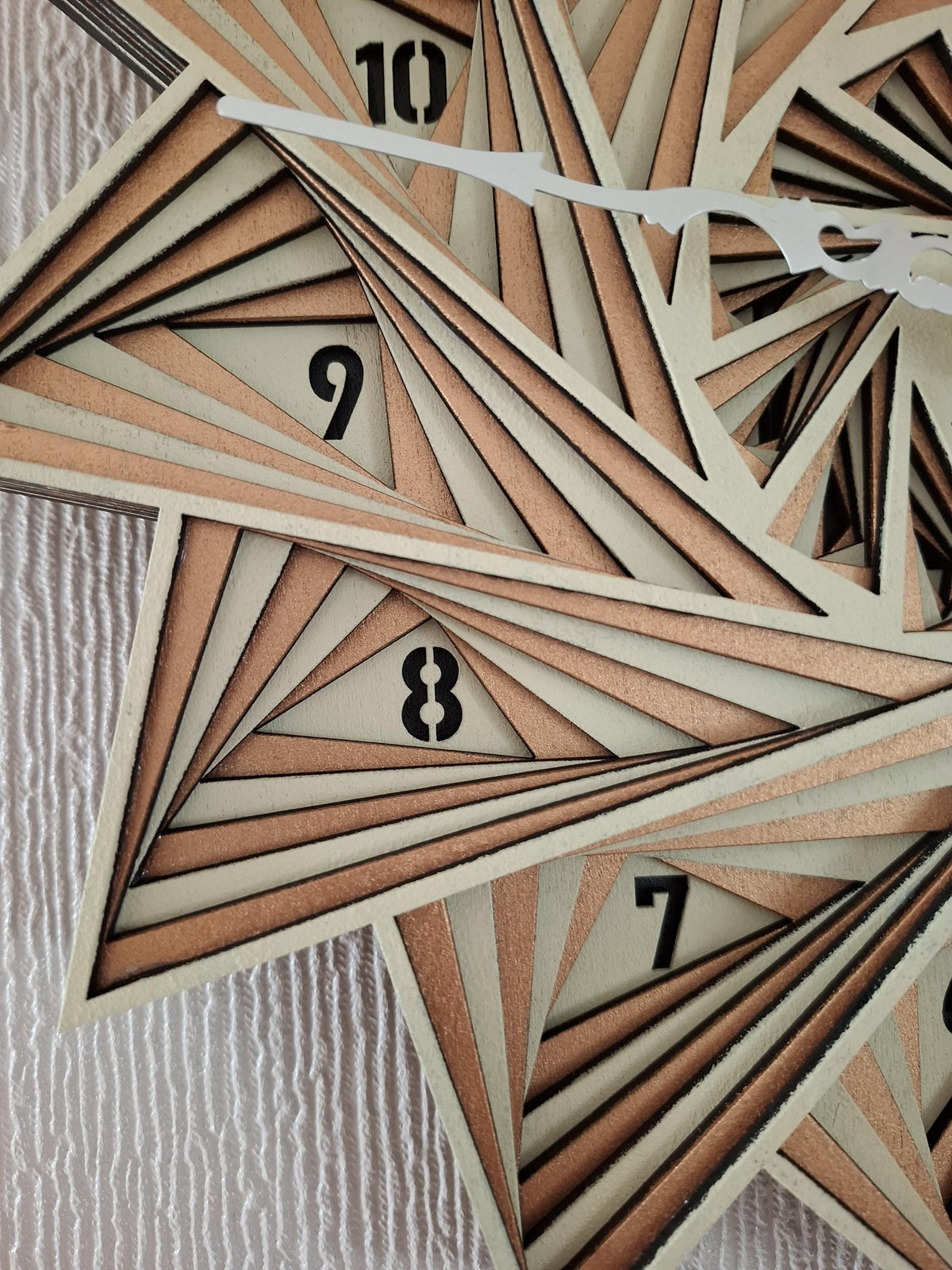 Multi layered laser cut wall art Clock.