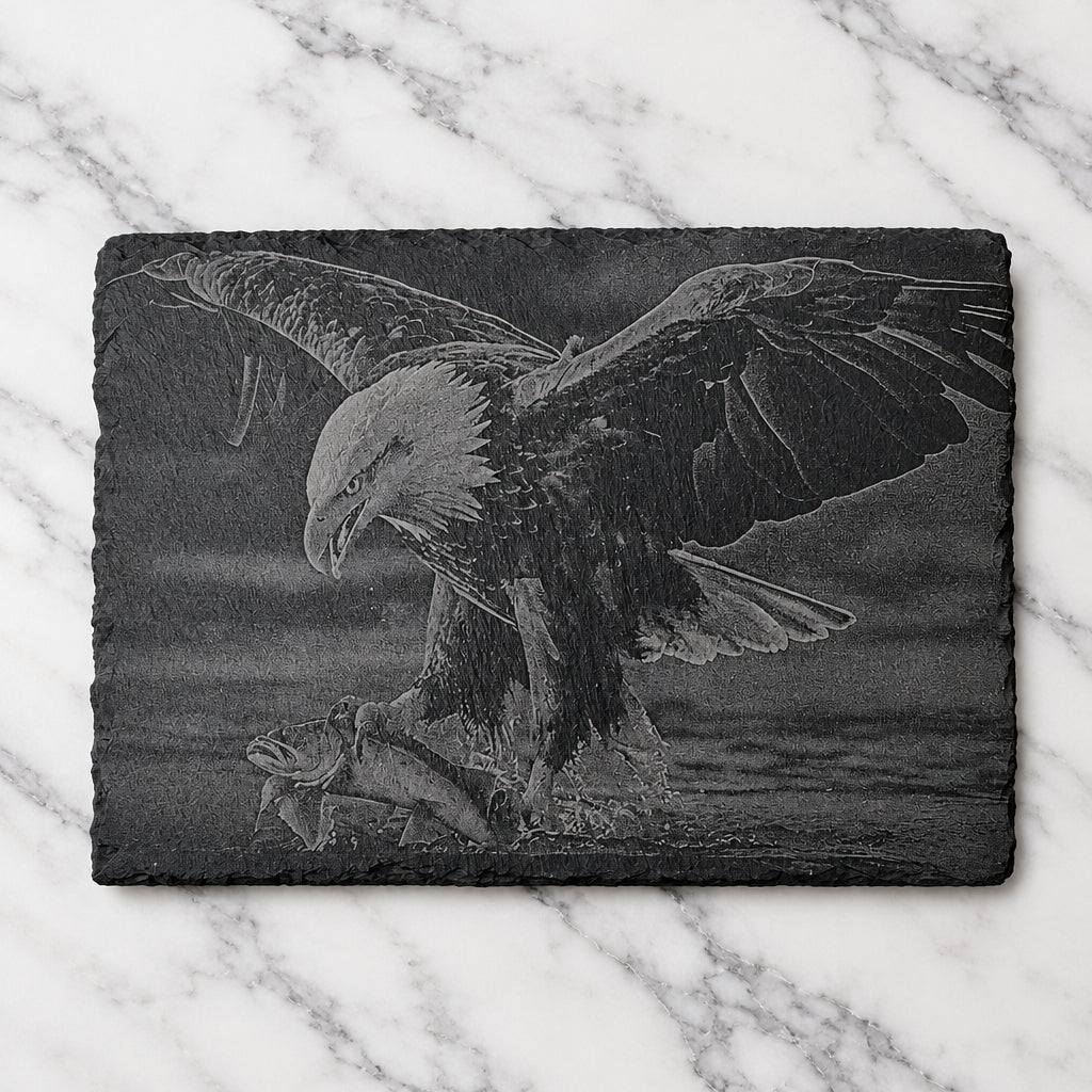Slate, Lasered engraved, Eagle