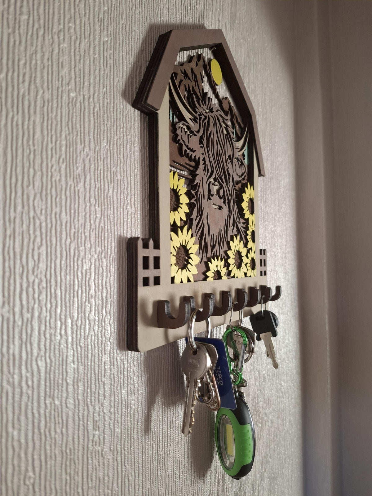 Highland cow Wall key rack