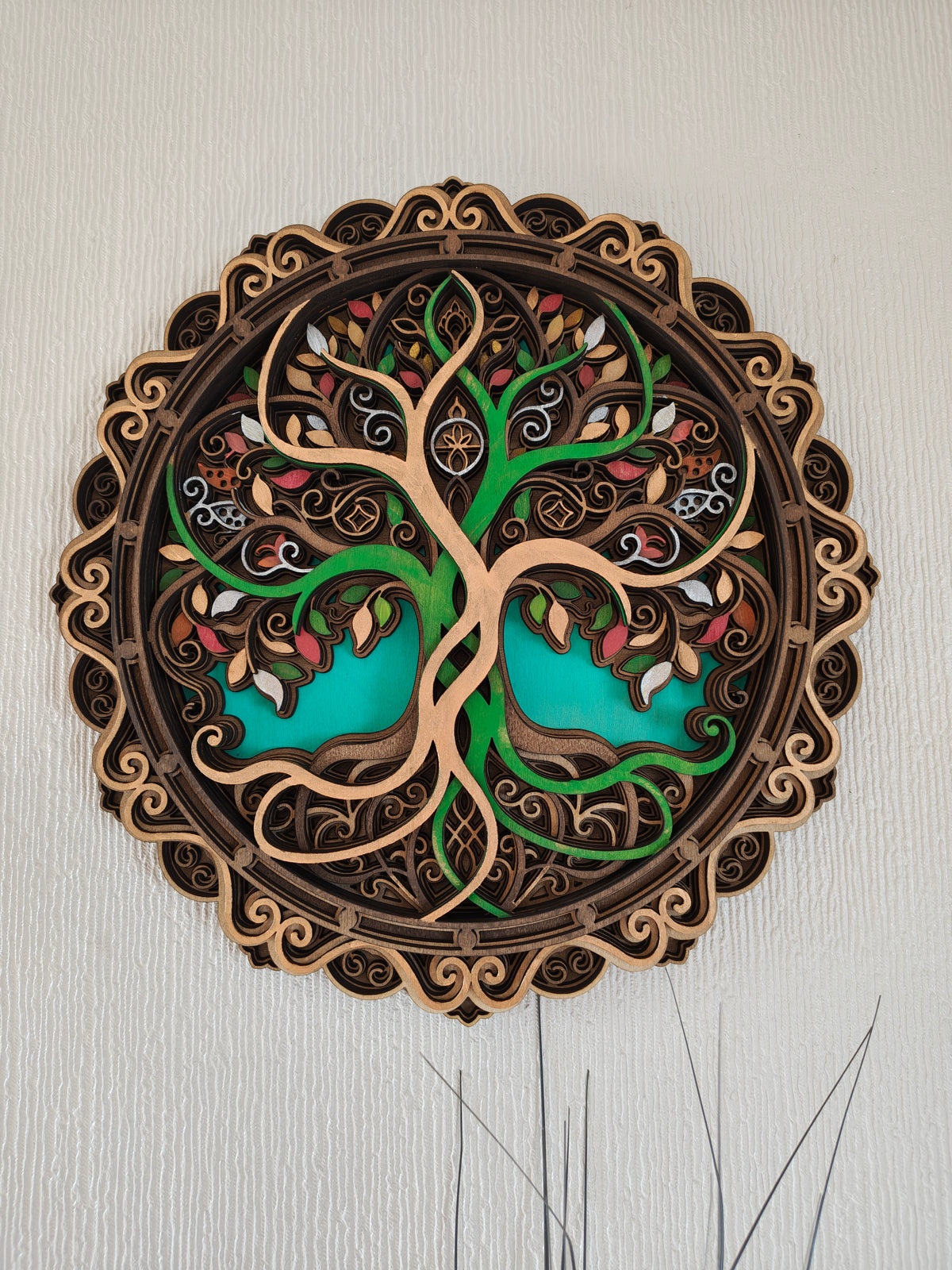 Multi Layered Tree of life laser cut wall art
