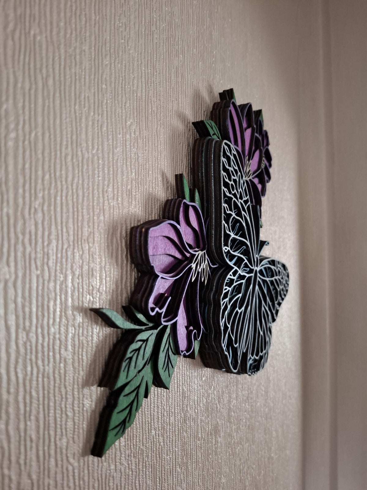 Multi Layered Butterfly laser cut wall art