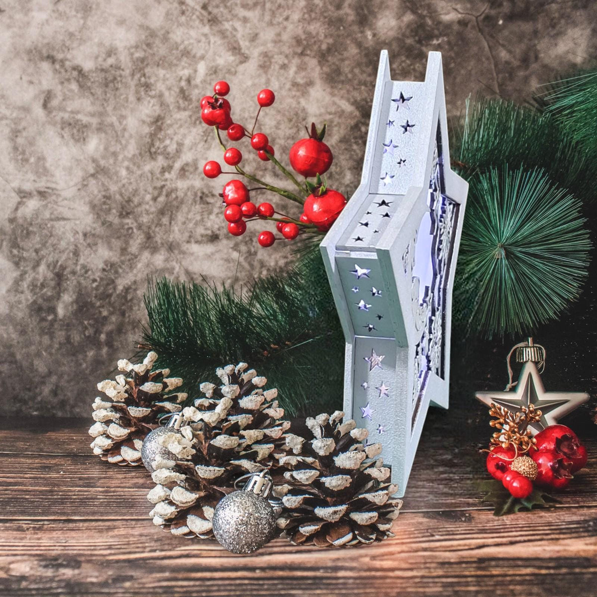 Christmas star battery powered led light
