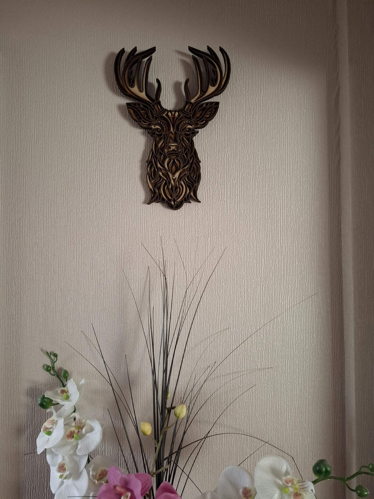 Stag Multi Layered laser cut wall art