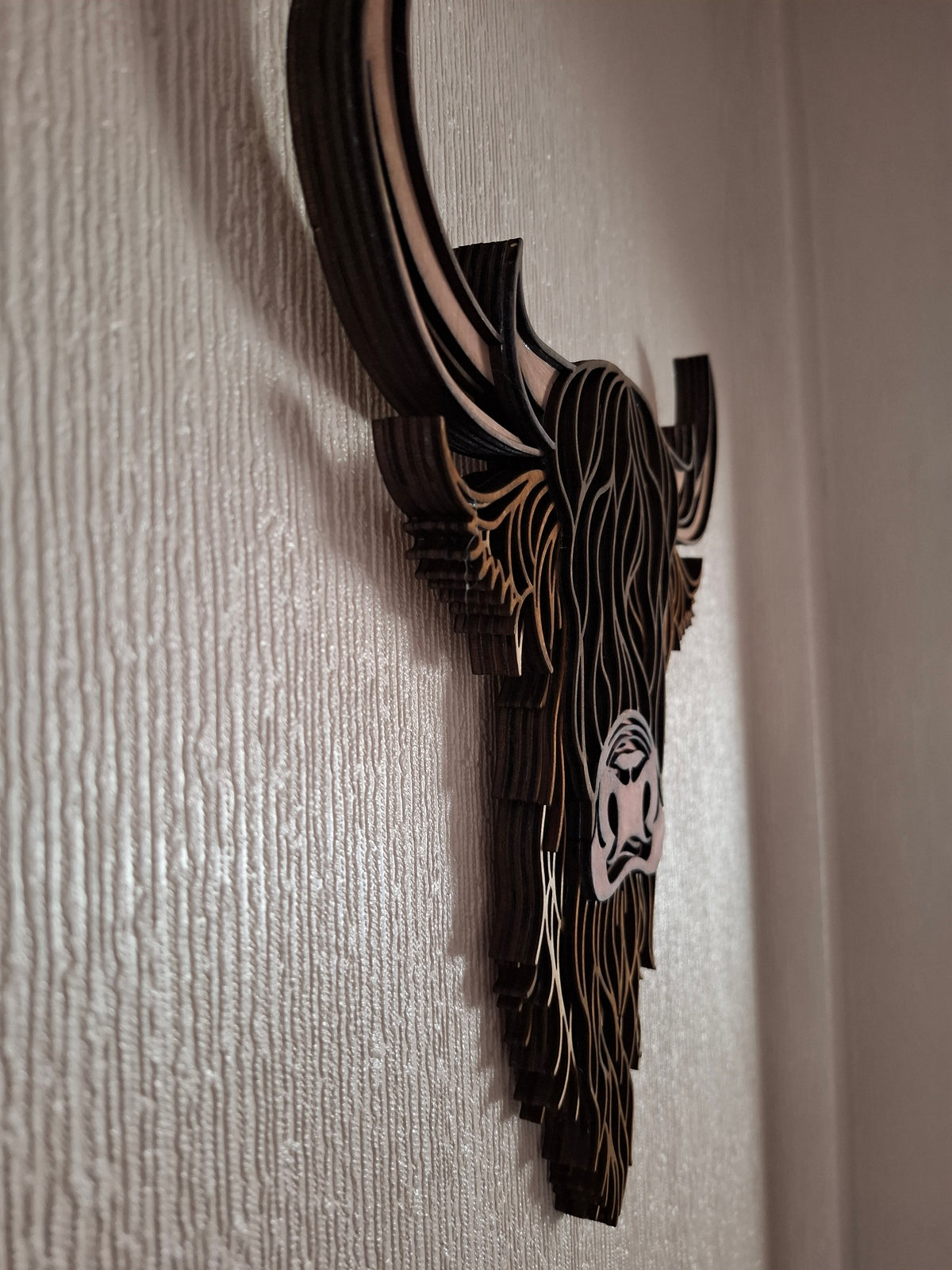 Highland cow Layered laser cut wall art