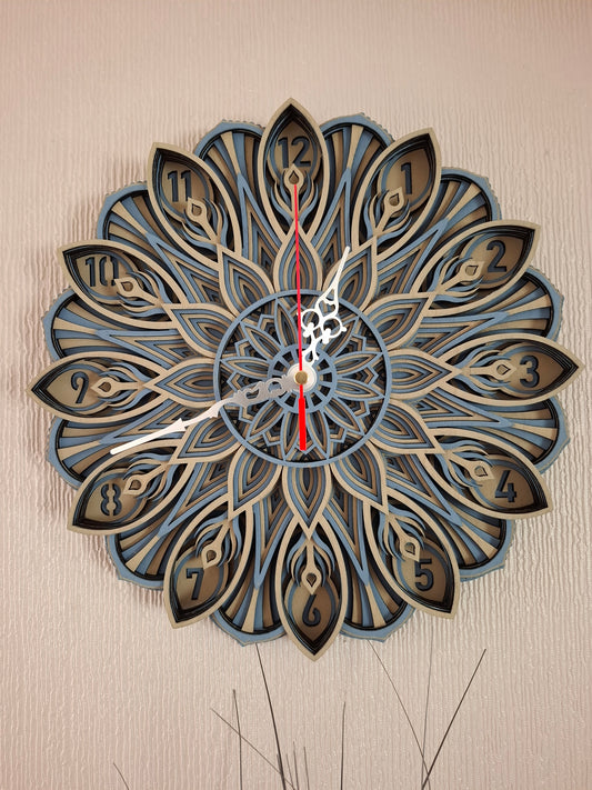 Mandala wall clock