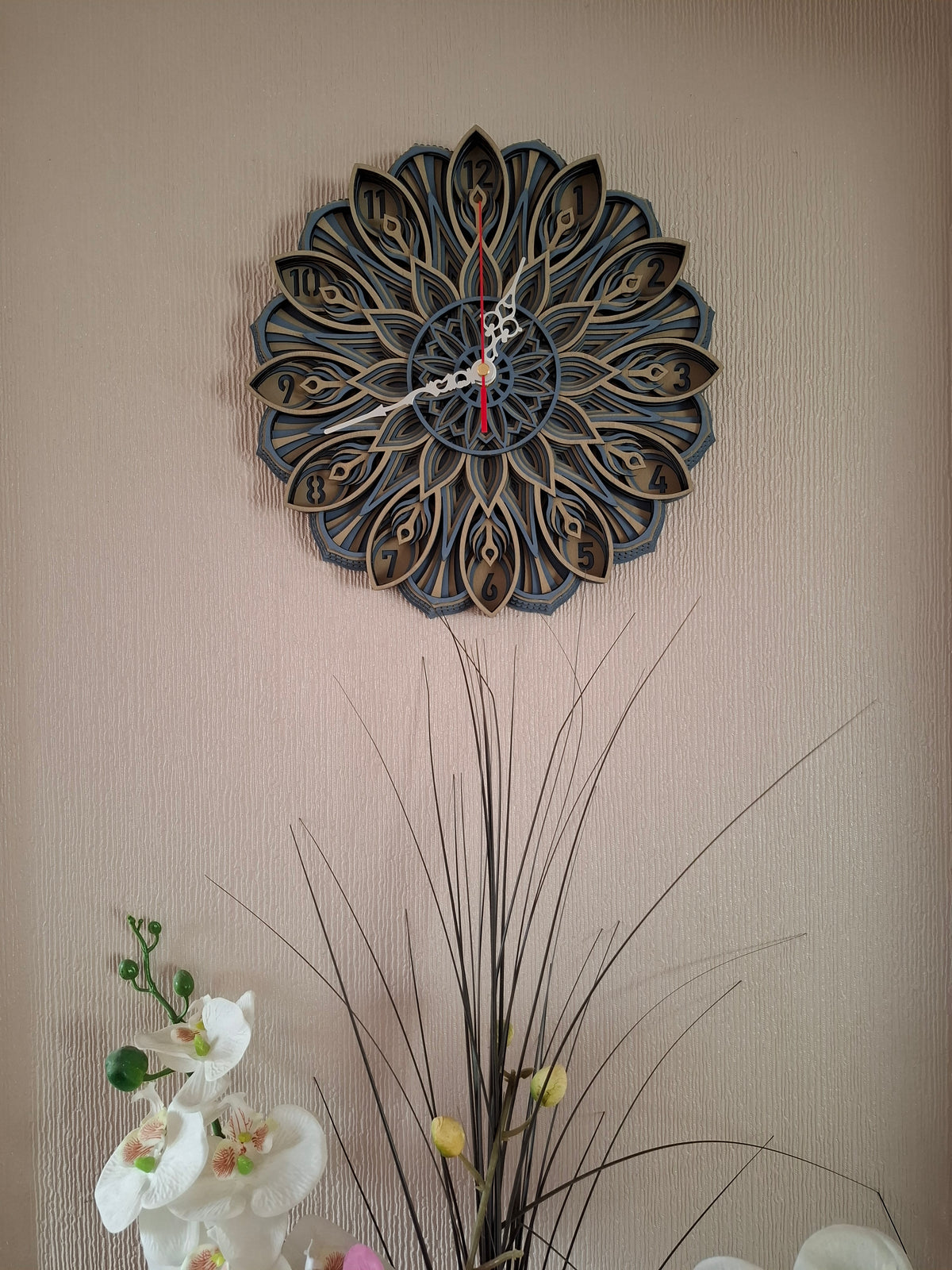 Mandala wall clock