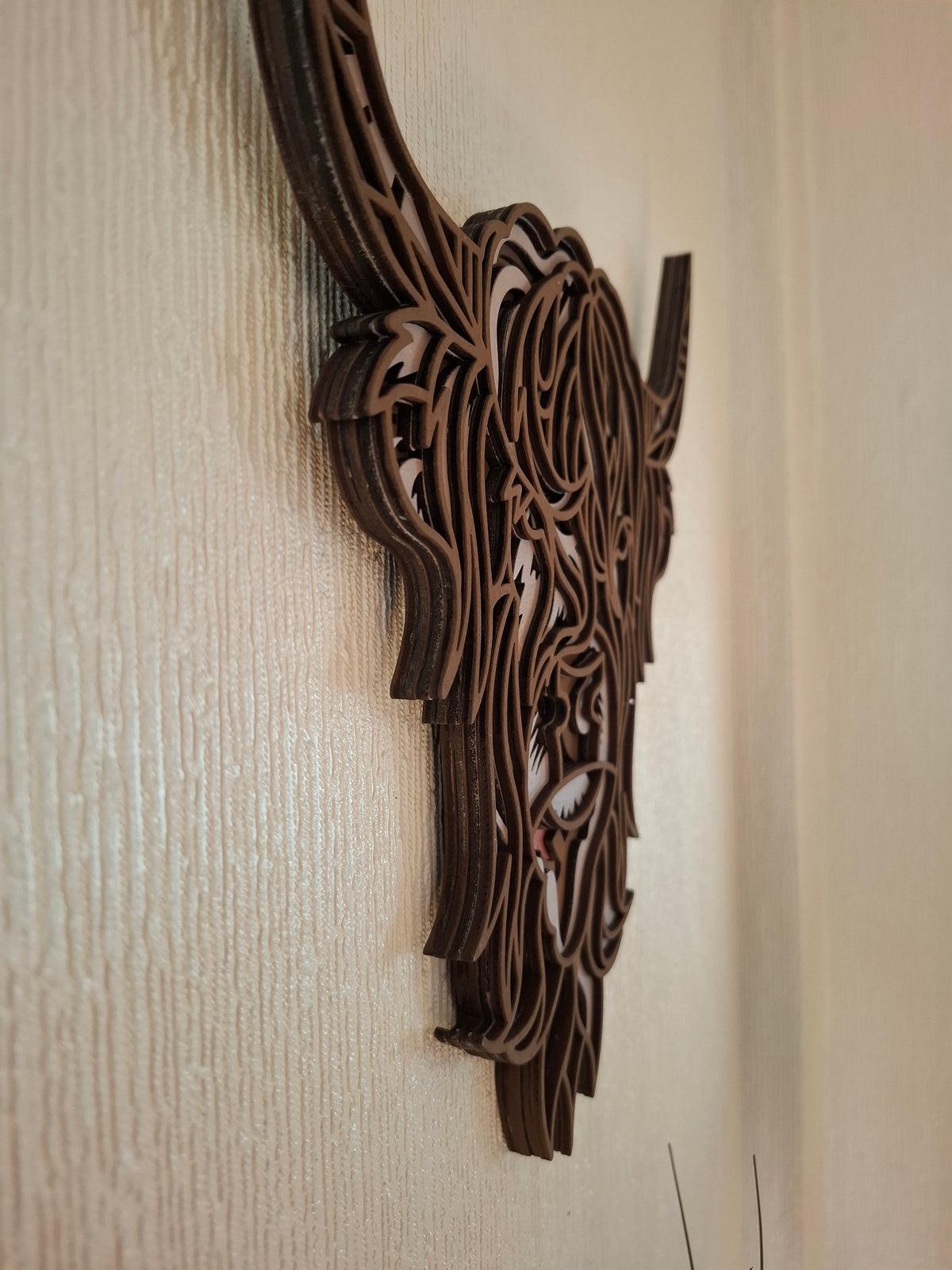Highland cow Multi Layered laser cut wall art