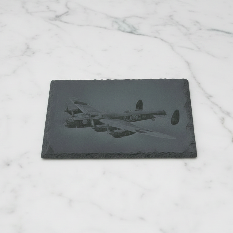 Slate, Lasered engraved, Lancashire bomber