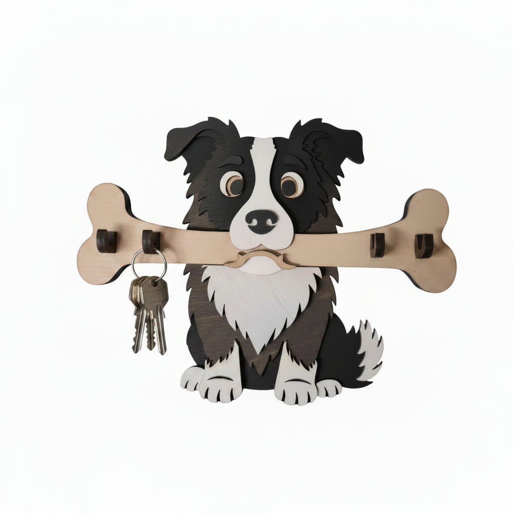 Border collie key hooks