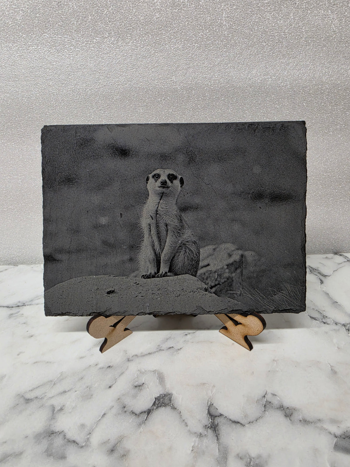 Slate, Lasered engraved, Meercat