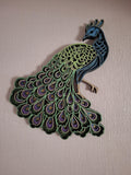 Multi Layered Peacock  laser cut wall art