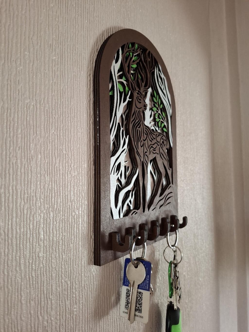 Stag Wall key rack, Key holder Wall hook  Entryway Organizer, Home key holder