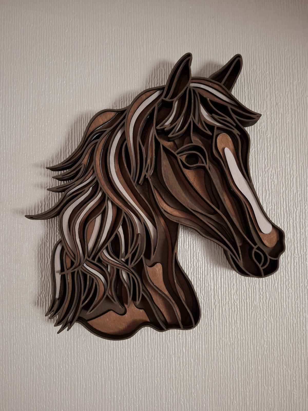 Horse Head Multi Layered laser cut wall art
