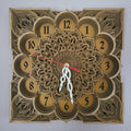 Multi Layered laser cut wall art clock