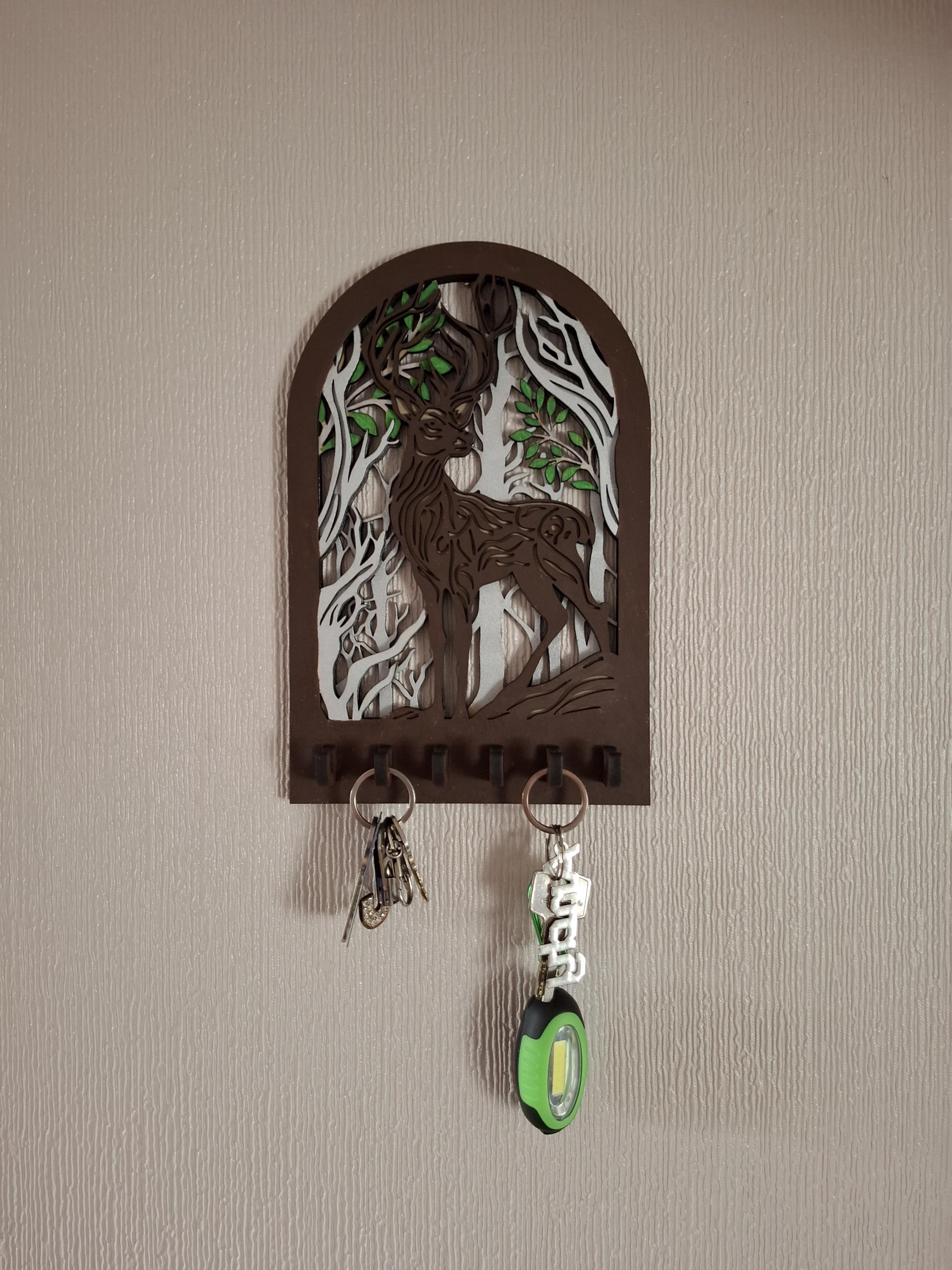 Stag Wall key rack, Key holder Wall hook  Entryway Organizer, Home key holder