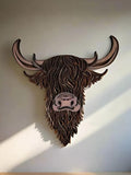 Highland cow Multi Layered laser cut wall art