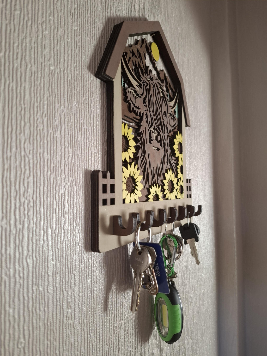 Highland cow Wall key rack