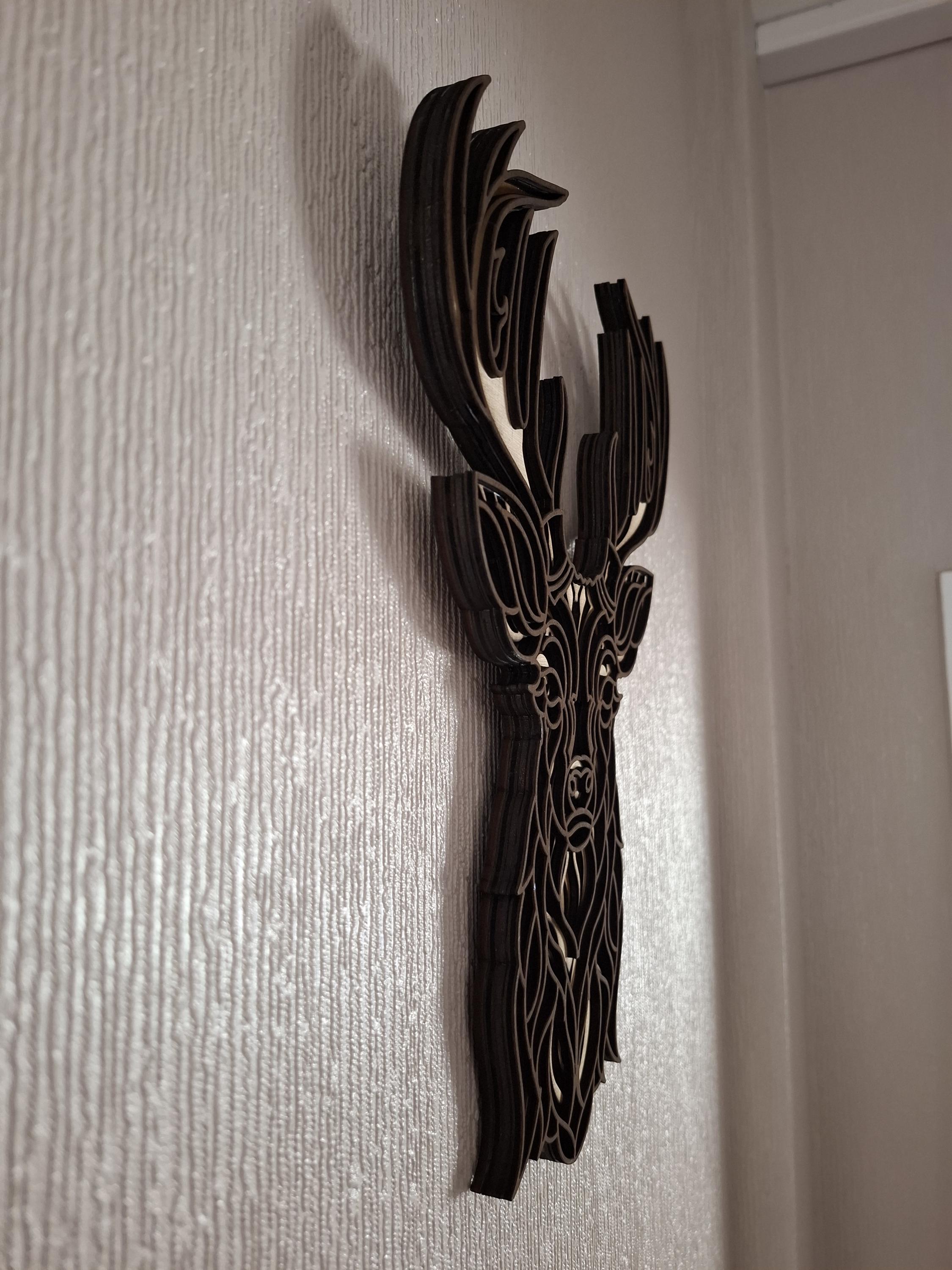 Stag Multi Layered laser cut wall art