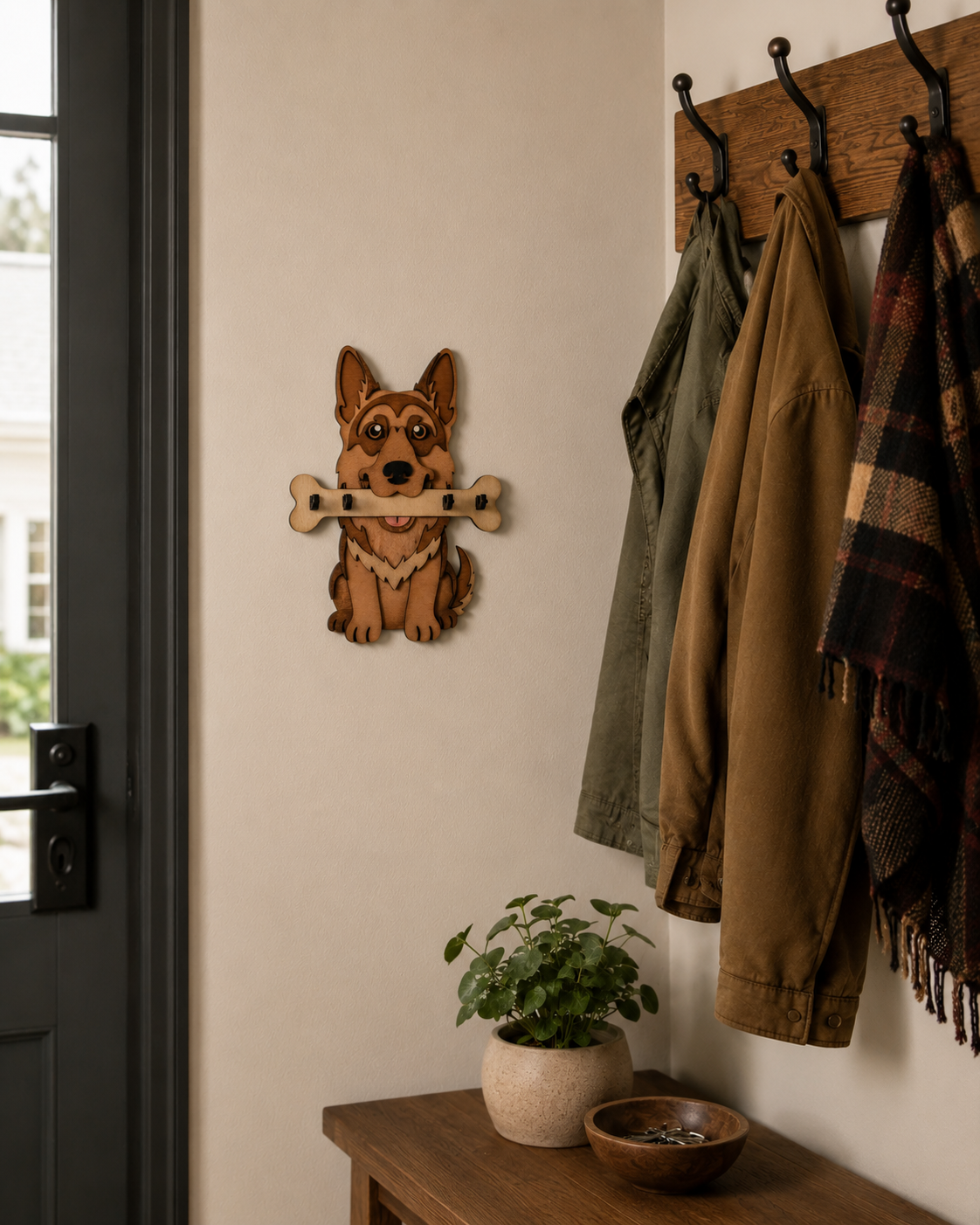 German shepherd key hooks