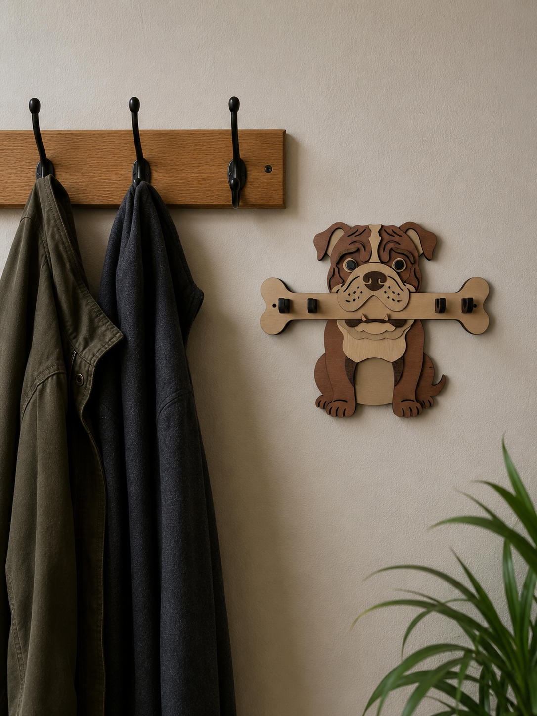 Bulldog key hooks