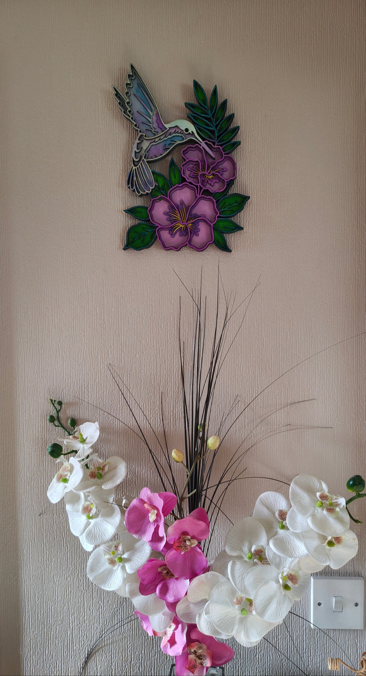 Multi Layered Humming bird  laser cut wall art