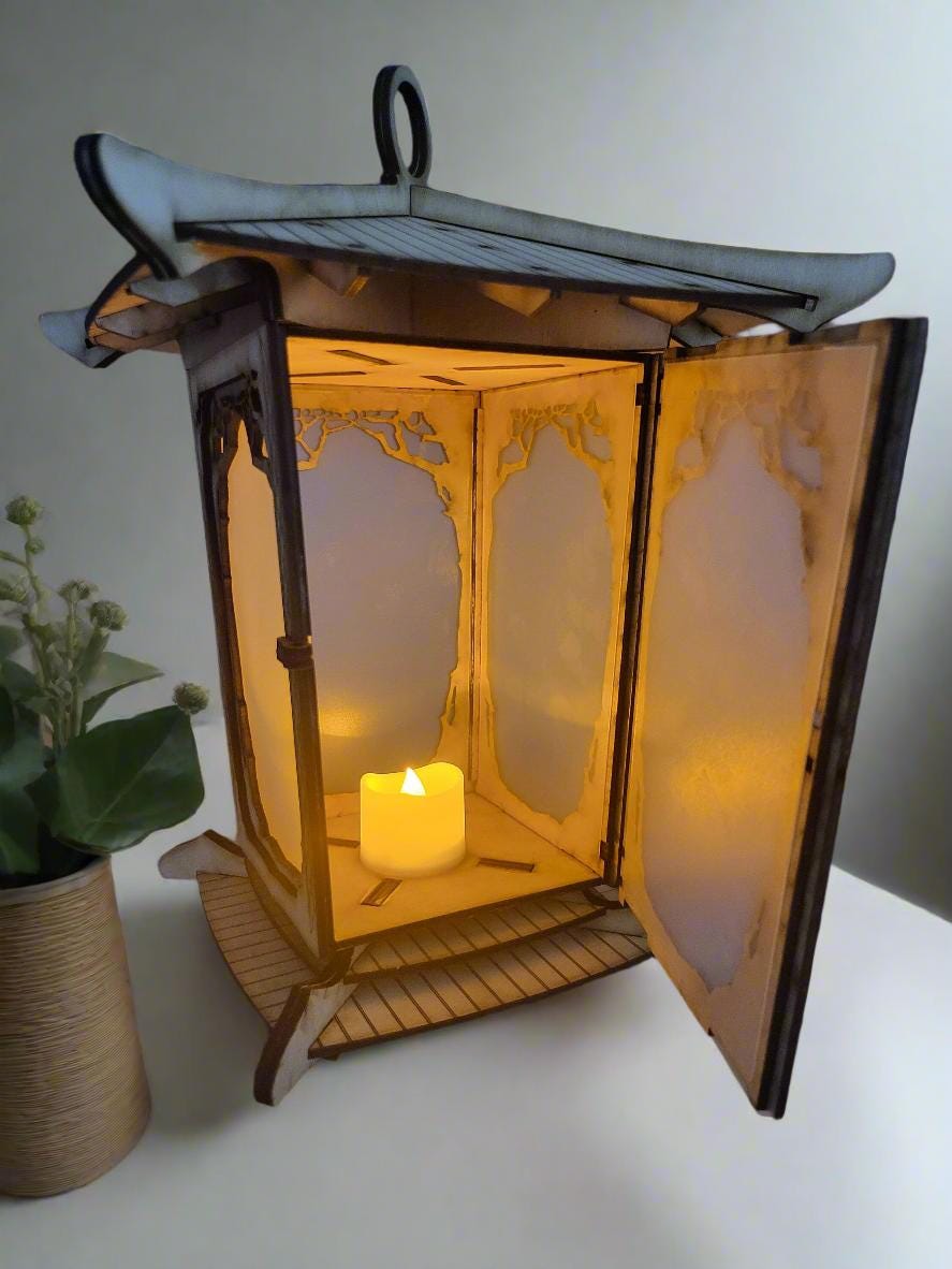 Japanese laser cut lantern
