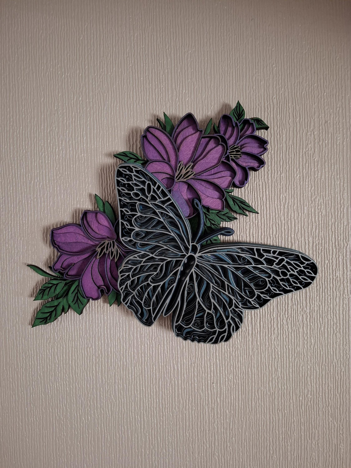 Multi Layered Butterfly  laser cut wall art