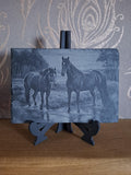 Slate, Lasered engraved,
