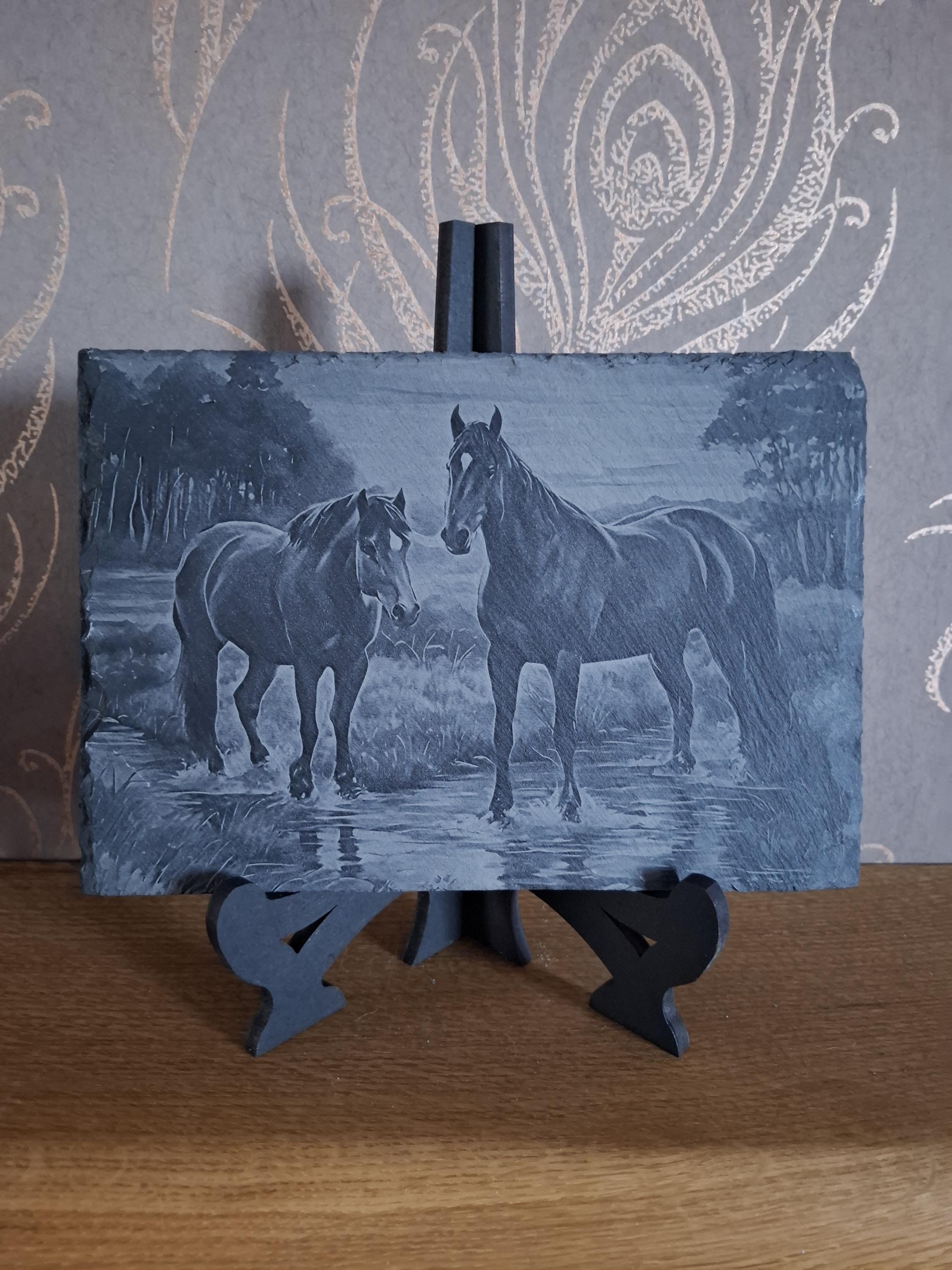 Slate, Lasered engraved,